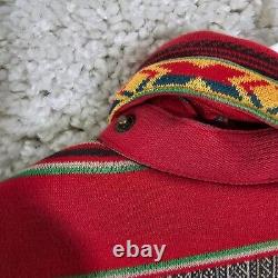 Vintage Polo Ralph Lauren Vest Mens XXL Full Zip Southwestern Aztec Missing Hood