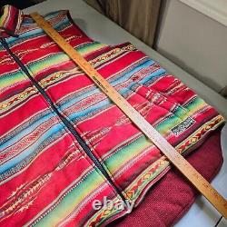 Vintage Polo Ralph Lauren Vest Mens XXL Full Zip Southwestern Aztec Missing Hood