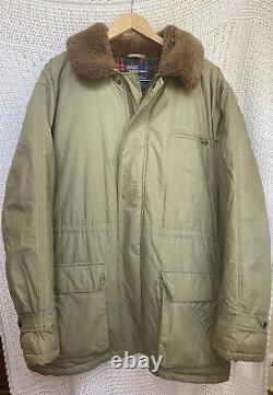 Vintage Polo Ralph Lauren Warm Down Parka Coat Heavy Fur