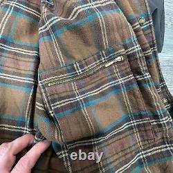 Vintage Polo Ralph Lauren Wax Jacket Mens XL Black Flannel Lined Hunting Chore