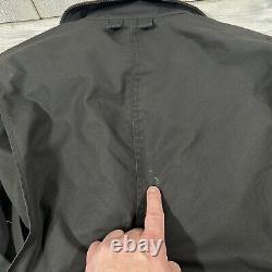 Vintage Polo Ralph Lauren Wax Jacket Mens XL Black Flannel Lined Hunting Chore