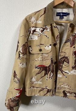 Vintage Polo Ralph Lauren Western Cowboy Jacket Womens Size L Large
