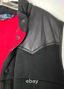 Vintage Polo Ralph Lauren Western Yoke Lambskin Down Puffer Vest Thermal XL