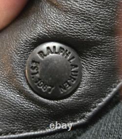 Vintage Polo Ralph Lauren Western Yoke Lambskin Down Puffer Vest Thermal XL