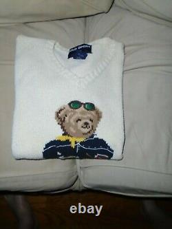 Vintage Polo Ralph Lauren Woman's Polo Bear Golf Sweater Medium Polo Sport M