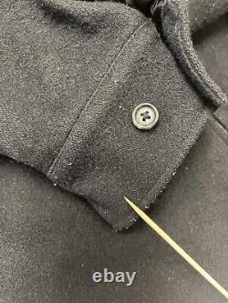 Vintage Polo Ralph Lauren Wool Bomber Coat Jacket Size Large Black