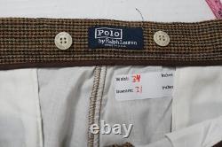 Vintage Polo Ralph Lauren Wool Brown Trouser Pants Men's Size 34X31 Made in USA