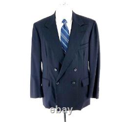 Vintage Polo Ralph Lauren Wool Double Breasted Wool 2 Piece Suit 40S Gray 39/27