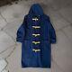Vintage Polo Ralph Lauren Wool Duffle Coat Large Navy Long Trench Rrl Outerwear