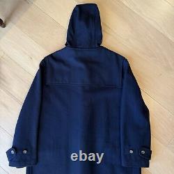 Vintage Polo Ralph Lauren Wool Duffle Coat Large Navy Long Trench RRL Outerwear