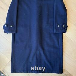 Vintage Polo Ralph Lauren Wool Duffle Coat Large Navy Long Trench RRL Outerwear