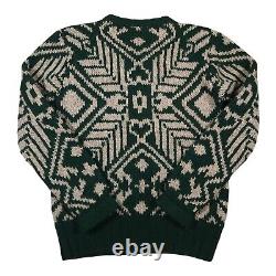 Vintage Polo Ralph Lauren Wool Handknit Aztec Sweater Mens Small