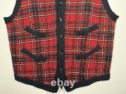 Vintage Polo Ralph Lauren Wool Holiday Tartan Plaid Vest Men's Size L (NWOT)