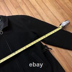 Vintage Polo Ralph Lauren Wool Jacket Coat Full Zip Up Men's Size Large Black