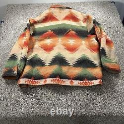 Vintage Polo Ralph Lauren Wool Jacket Men's XL Western Aztec Preppy Sweater USA