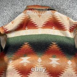 Vintage Polo Ralph Lauren Wool Jacket Men's XL Western Aztec Preppy Sweater USA