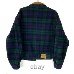 Vintage Polo Ralph Lauren Wool Jacket Size XL Button Up Made In Usa Plaid