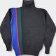 Vintage Polo Ralph Lauren Wool Knit Turtleneck Sweater Size Medium Black Flaw