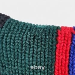 Vintage Polo Ralph Lauren Wool Knit Turtleneck Sweater Size Medium Black Flaw
