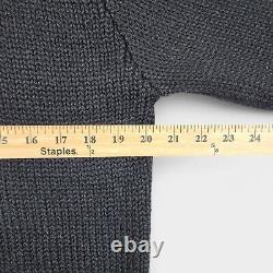 Vintage Polo Ralph Lauren Wool Knit Turtleneck Sweater Size Medium Black Flaw