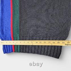 Vintage Polo Ralph Lauren Wool Knit Turtleneck Sweater Size Medium Black Flaw