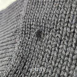 Vintage Polo Ralph Lauren Wool Knit Turtleneck Sweater Size Medium Black Flaw