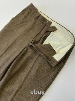 Vintage Polo Ralph Lauren Wool Pants 33x33 Brown Heavy Made in USA