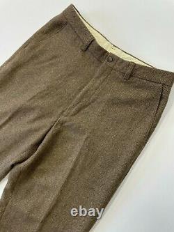 Vintage Polo Ralph Lauren Wool Pants 33x33 Brown Heavy Made in USA