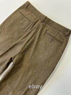 Vintage Polo Ralph Lauren Wool Pants 33x33 Brown Heavy Made in USA