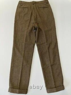 Vintage Polo Ralph Lauren Wool Pants 33x33 Brown Heavy Made in USA