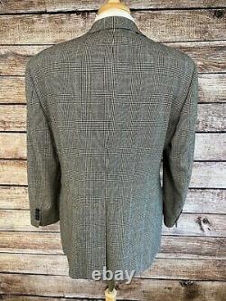 Vintage Polo Ralph Lauren Wool Suit Size 42 R (36x29) Made in USA Gray Plaid