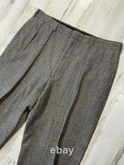 Vintage Polo Ralph Lauren Wool Suit Size 42 R (36x29) Made in USA Gray Plaid