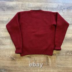 Vintage Polo Ralph Lauren Wool Sweater P-Wing Varsity Letterman Crewneck Wmns M