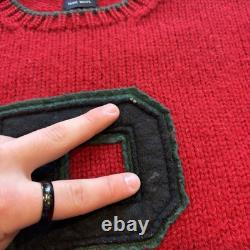 Vintage Polo Ralph Lauren Wool Sweater P-Wing Varsity Letterman Crewneck Wmns M