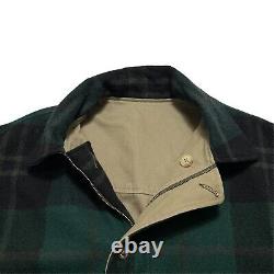 Vintage Polo Ralph Lauren Wool Tartan Plaid Hunt Jacket Men L Green Reversible