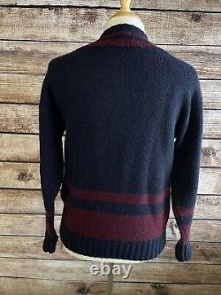 Vintage Polo Ralph Lauren Wool Tennis Sweater XL Blue Maroon