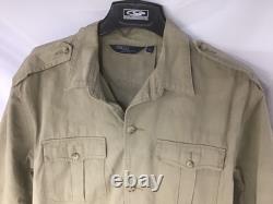 Vintage Polo Ralph Lauren (XL) Safari Field Military Khaki Cotton Twill Jacket