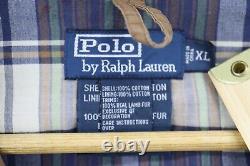 Vintage Polo Ralph Lauren XL Sherling Brown Fly Fishing Jacket Havana Cloth