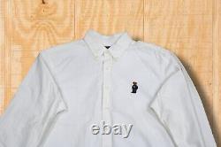 Vintage Polo Ralph Lauren XL Sweater Bear Oxford Cloth Button Down Shirt OCBD