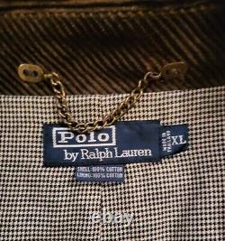 Vintage Polo Ralph Lauren XL Waxed Hunting Cargo Double RL Field Chore Jacket
