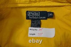 Vintage Polo Ralph Lauren YACHT CLUB 6 RLYC 67 Size XL Yellow Hooded Rain Coat