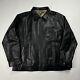 Vintage Polo Ralph Lauren Zip Up Genuine Leather Jacket Men's Size Xxl Black Vtg