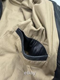Vintage Polo Ralph Lauren Zip Up Genuine Leather Jacket Men's Size XXL Black Vtg