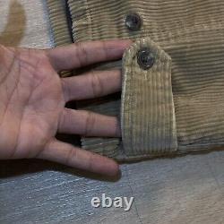 Vintage Polo Ralph Lauren bomber Jacket winter Corduroy cotton men beige siz 2XL