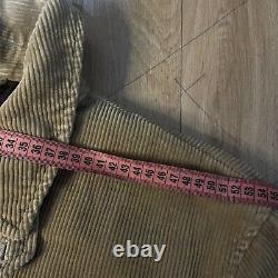 Vintage Polo Ralph Lauren bomber Jacket winter Corduroy cotton men beige siz 2XL