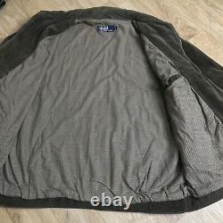 Vintage Polo Ralph Lauren bomber Jacket winter Corduroy cotton men brown size XL