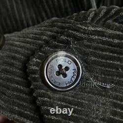 Vintage Polo Ralph Lauren bomber Jacket winter Corduroy cotton men brown size XL