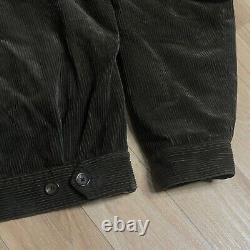 Vintage Polo Ralph Lauren bomber Jacket winter Corduroy cotton men brown size XL