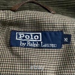 Vintage Polo Ralph Lauren bomber Jacket winter Corduroy cotton men brown size XL