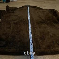 Vintage Polo Ralph Lauren bomber Jacket winter Corduroy cotton mens brown size L